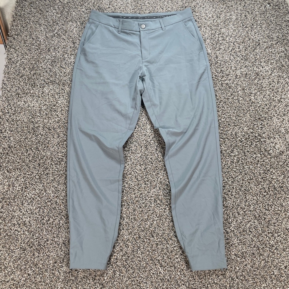 Primo Men's 34 Regular Golf Jogger Pants Grey Tapered Ankle Zip Stretch Athletic